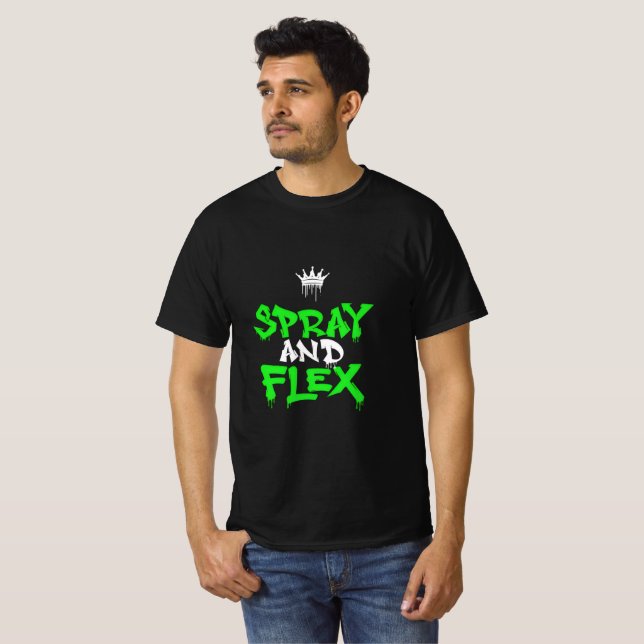 Camiseta de streetwear com design de grafite Spray (Frente Completa)