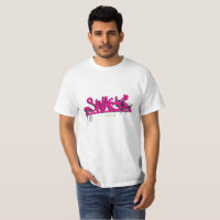 Camiseta de Streetwear de Arte de Grafite Rosa Sav