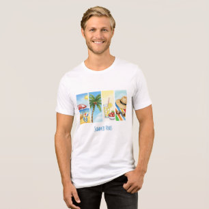 Camiseta de Sublimação Summer Vibes Cena de Prai