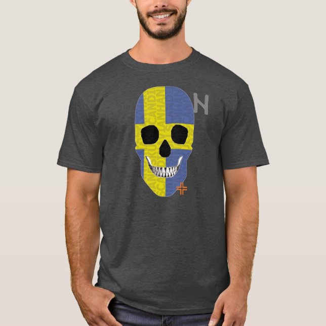 Camiseta de Suecia HANDSKULL básica B2 (Frente)