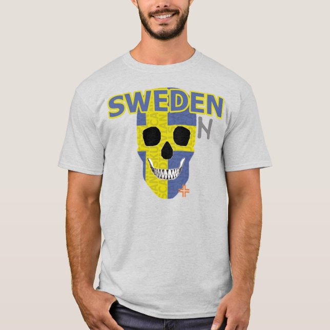 Camiseta de Suecia HANDSKULL básica B2 (Frente)