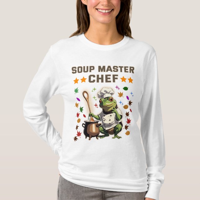 Camiseta de Suéter de Sapo Engraçado Mestre Chef d (Frente)