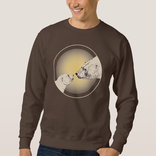 Camiseta de Suor de Arte de Urso Polar Camisas de  (Frente)