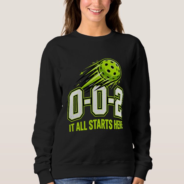 Camiseta de suor engraçada de pickleball para mulh (Frente)