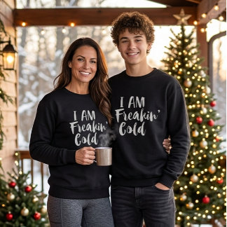 Camiseta de suor Freaking Cold, Humor Sarcástico C