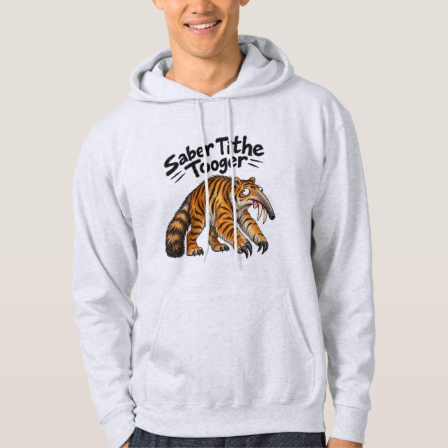 Camiseta de suor Funny Saber Tithe Tooger para Adu (Frente)