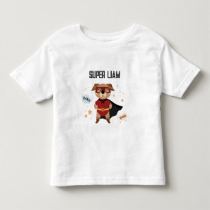 Camiseta de Super-herói Cachorro Bebê Menino