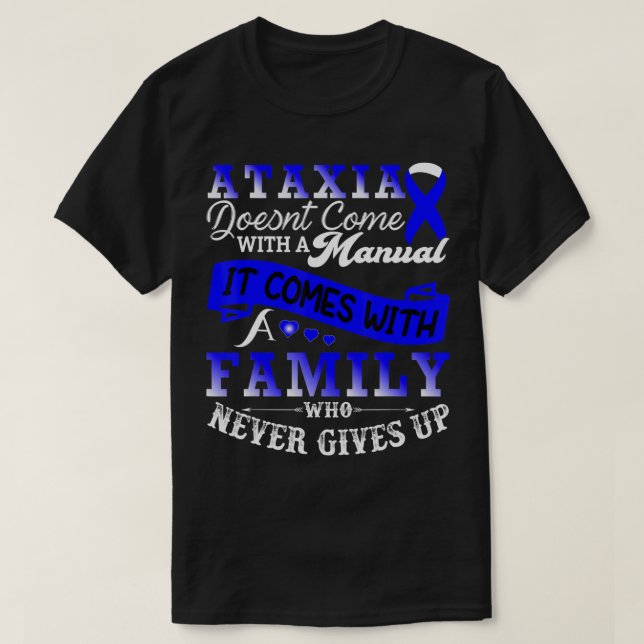 Camiseta de Suporte à Família Ataxia Awarness129 (Frente do Design)