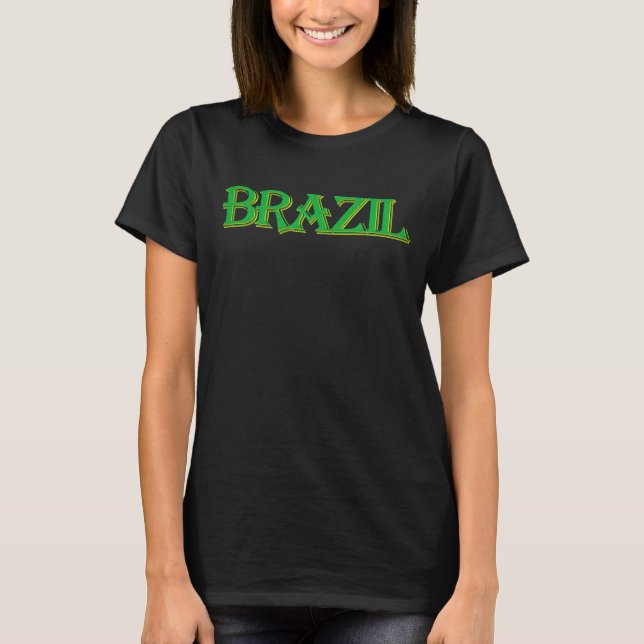Camiseta de Suporte da Equipe de Futebol do Brasil (Frente)