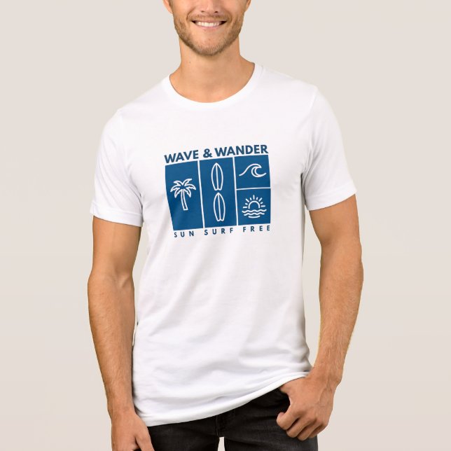 Camiseta de Surf Costeira WAVE & WANDER (Frente)