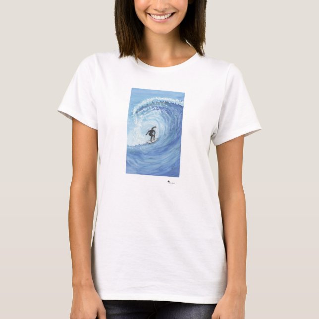 Camiseta de Surfer Feminino (Frente)