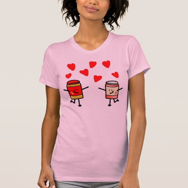 Camiseta De "T do rosa do amor PB&J" (Frente)