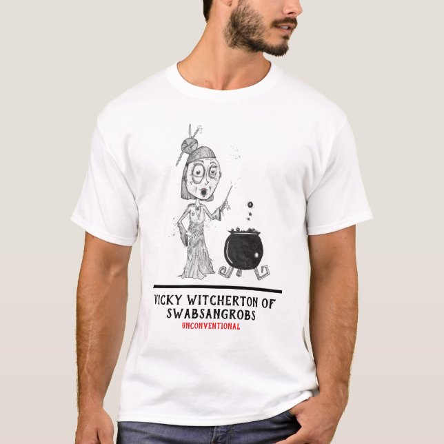 Camiseta De "t-shirt branco Vicky Witcherton" (Frente)