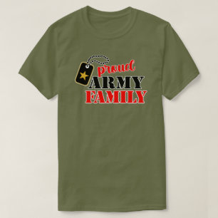 Camiseta de T-Shirt da Família Exército Americana