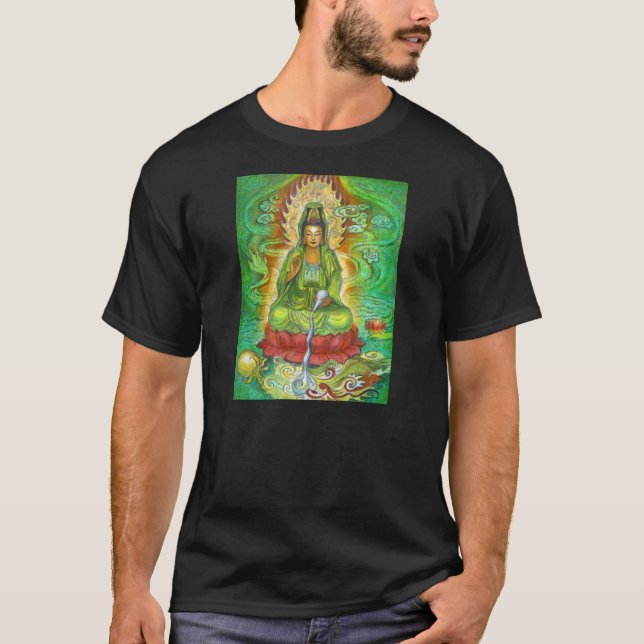 Camiseta De "t-shirt de Kuan Yin do dragão água" (Frente)