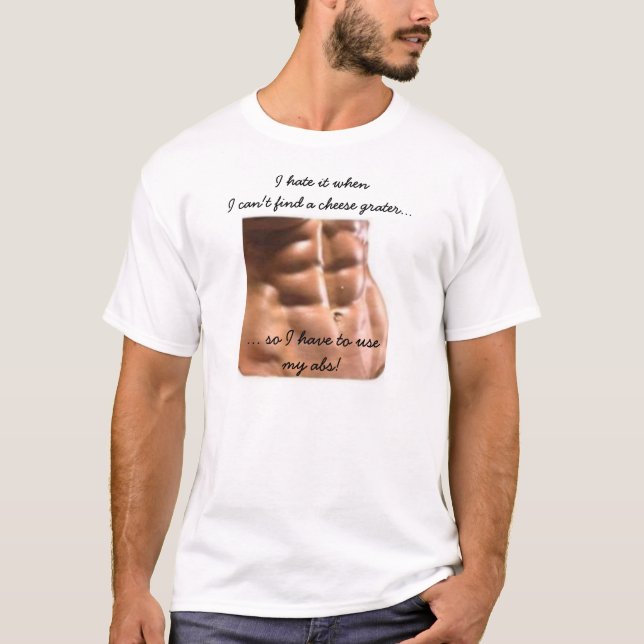 Camiseta De "t-shirt seis Abs do bloco" - customizável (Frente)