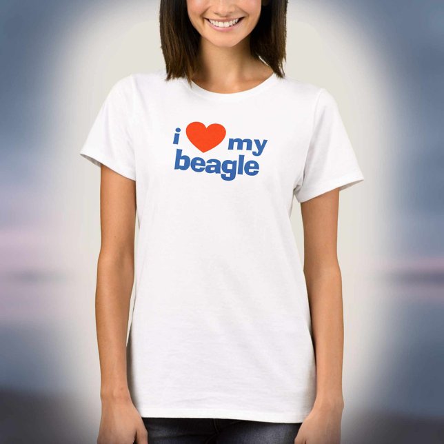Camiseta de tanque Eu amo meu Beagle (Criador carregado)