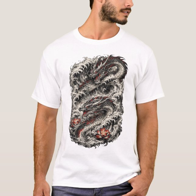 Camiseta de Tatuagem de Dragão Japonês | Tradicion (Frente)
