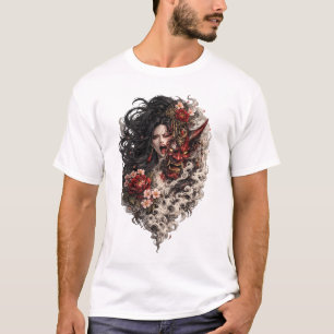 Camiseta de Tatuagem de Geisha Japonesa Irezu Tr