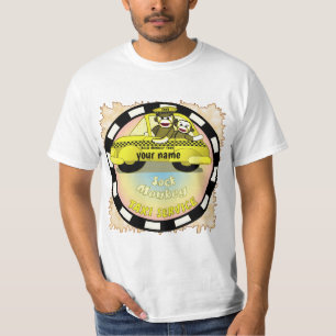 Camiseta de táxi macaco-meia