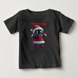 Camiseta de tecnologia de Natal de robô fofo