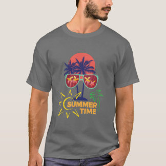 Camiseta de tendências no horário de verão