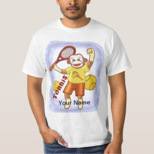 Camiseta de tênis de macaco de meia