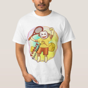 Camiseta de tênis de macaco de meias