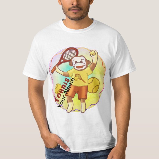 Camiseta de tênis de macaco de meias (Frente)