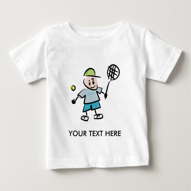 Camiseta de tênis infantil com jogador de tênis de (Frente)