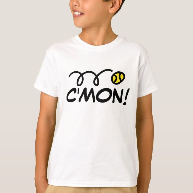 Camiseta de ténis infantil com slogan engraçado |  (Frente)
