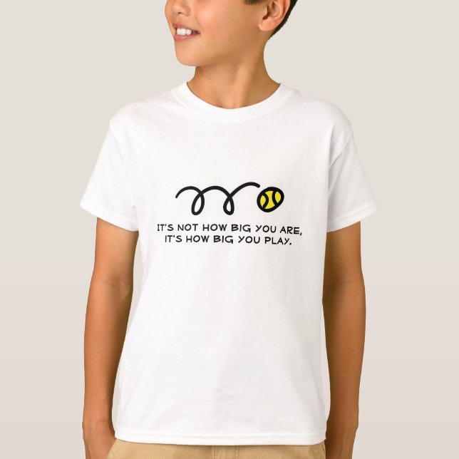 Camiseta de ténis infantil com texto fofo (Frente)