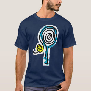 Camiseta de tênis Legal com design de raquete mode