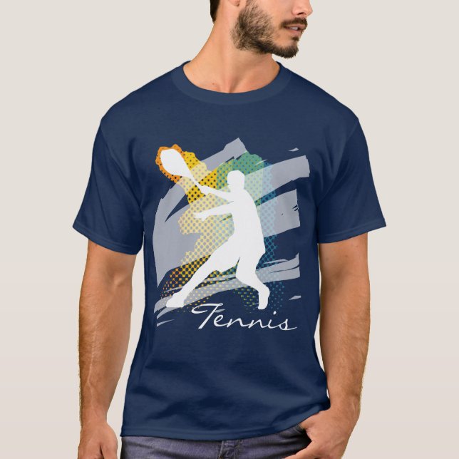 Camiseta de ténis personalizada para homens (Frente)