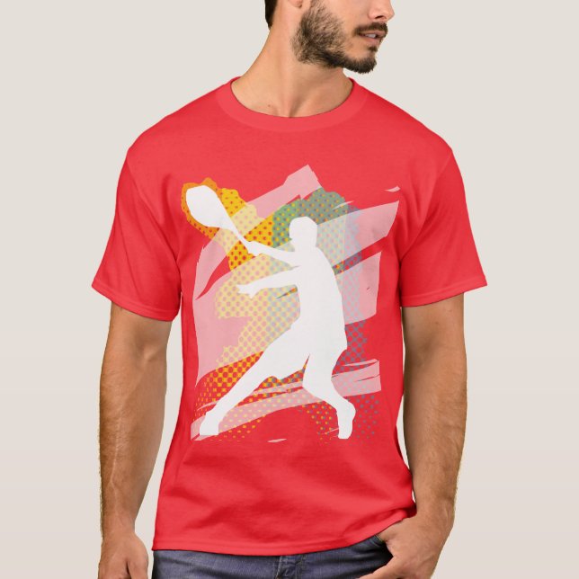 Camiseta de tênis vermelha (Frente)