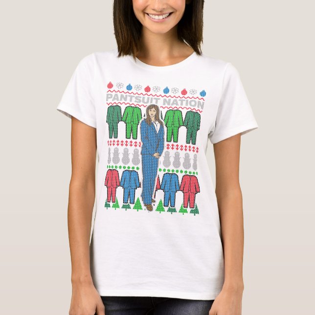 Camiseta de terno de Natal Feia (Frente)