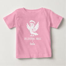Camiseta de texto da mascote Penny Post entregando