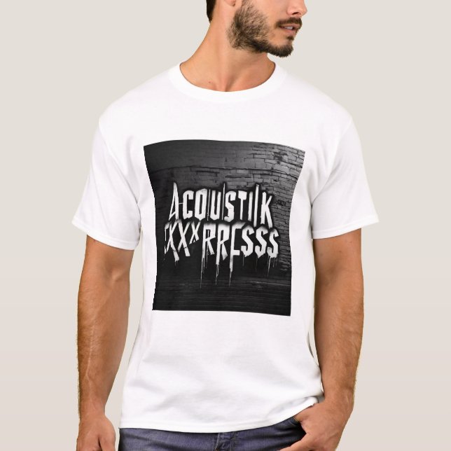 Camiseta de texto do estilo grafite para homens (Frente)