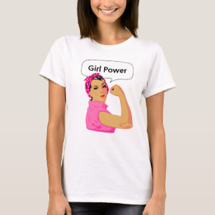 Camiseta de texto editável Girl Power