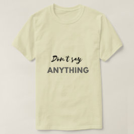 Camiseta de texto para homens e mulheres