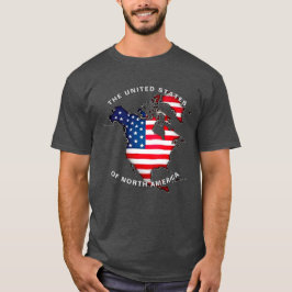 Camiseta de Texto Personalizada dos Estados Unidos