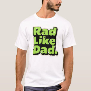 Camiseta de texto Rad Like Dad – Cor Retro Pop