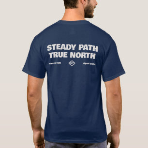 Camiseta de texto simples Steady Path True North