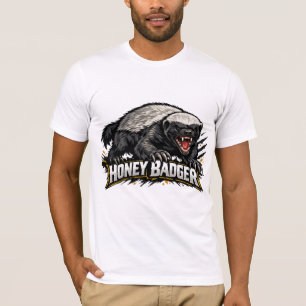 Camiseta de Texugo-Mel Desenho de Animal de Vida