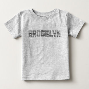 Camiseta de Tipografia Brooklyn NY, BK, Nova Iorqu