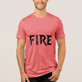 Camiseta de tipografia com a palavra-chave FOGO