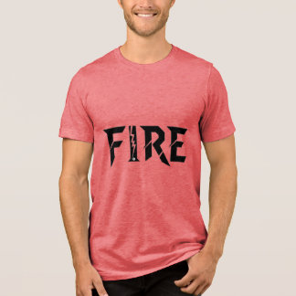 Camiseta de tipografia com a palavra-chave FOGO