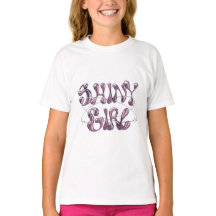 Camiseta de Tipografia Cromada Shiny Girl