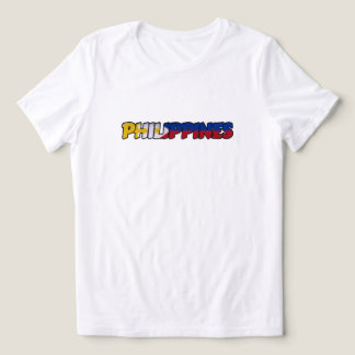 Camiseta de Tipografia da Bandeira das Filipinas