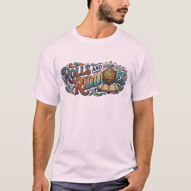 Camiseta de Tipografia de Aventura Divertida – Rol (Frente)